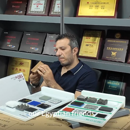नवीनतम कंपनी समाचार के बारे में मिस्र के दोस्तों ने चीन की सबसे बड़ी कार साउंडप्रूफिंग फैक्ट्री का दौरा किया।