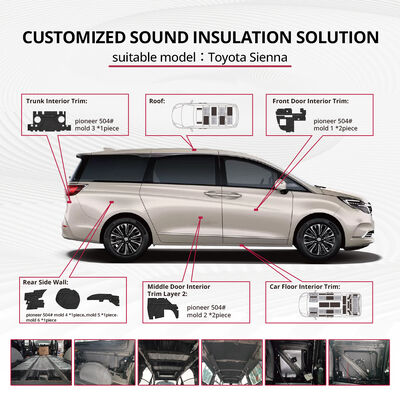Toyota Sienna sound insulation kit / Custom sound insulation / Vehicle interior noise reduction parts / Toyota Sienna cabin quieting solution / Toyota Sienna door/floor/roof insulation factory